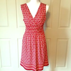 MAX STUDIO Red and white print dress